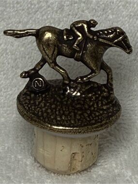 Blanton's Bourbon Letter " N" Bottle Stopper Cork Horse & Jockey Buffalo Trace